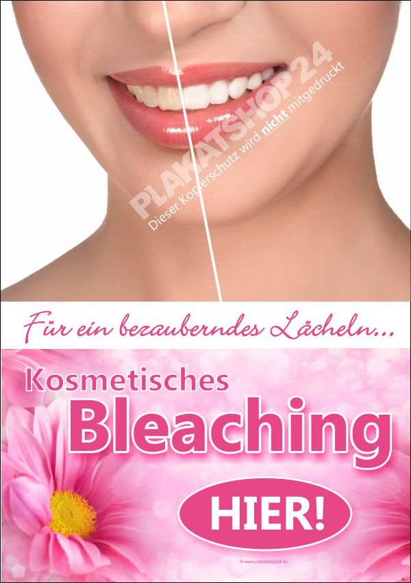Plakat Bleaching / Zahnaufhellung