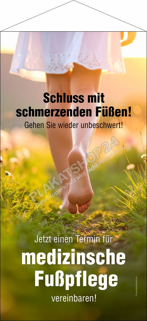 Textilbanner Podologie / Medizinische Fußpflege