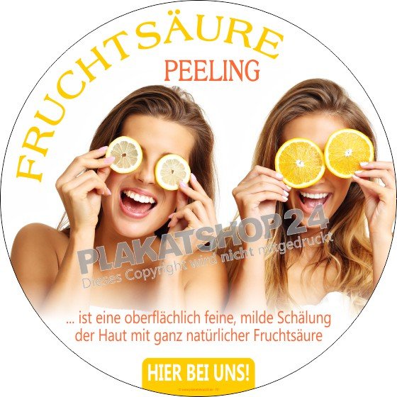 Aufkleber für die Gesichtspflege durch Fruchtsäurepeeling