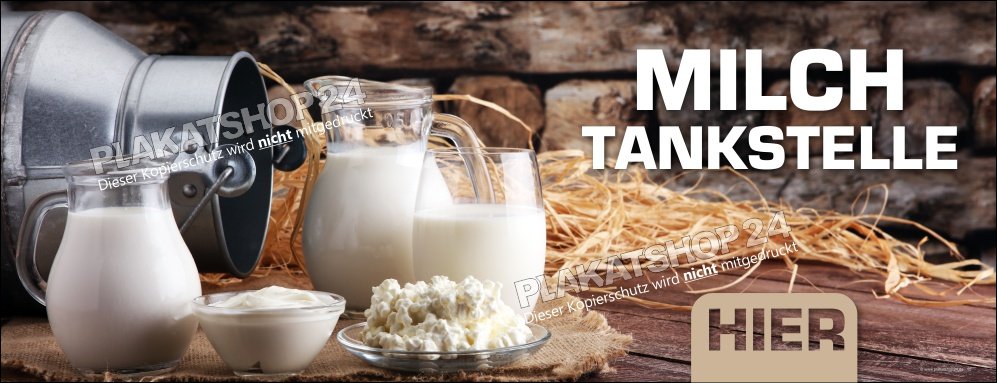 Banner Milchtankstelle Hofladenverkauf