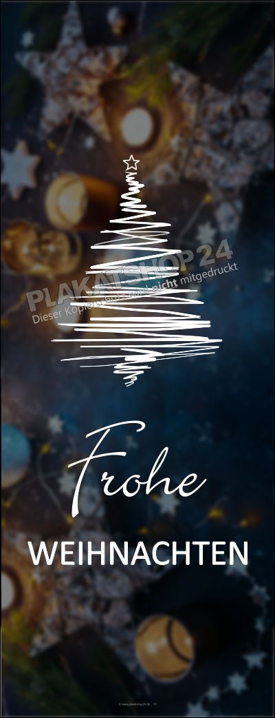 Banner mit modernem Weihnachtsmotiv für die Ladendekoration