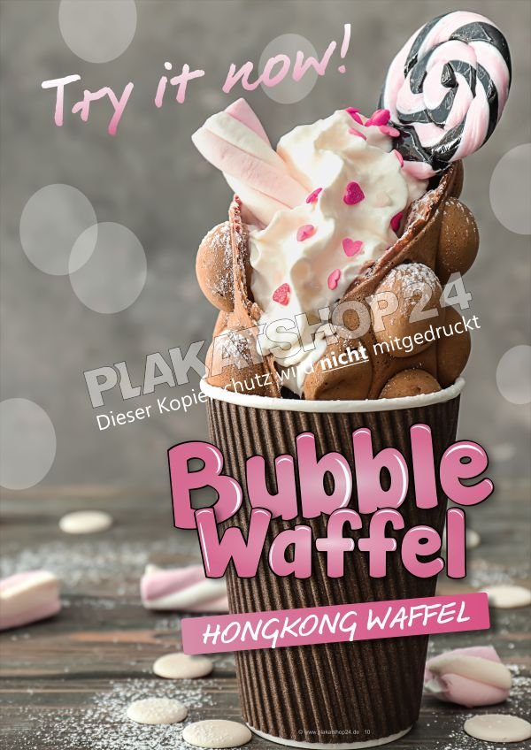 Poster Hongkong-Waffel / Bubble-Waffel
