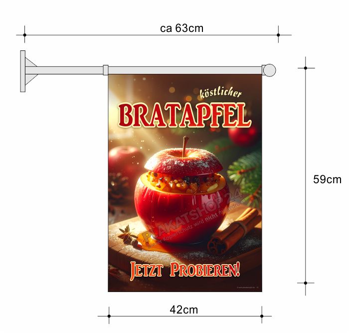 Fahne für Bratapfel - Jetzt Probieren Fahne für Bratapfel - Jetzt Probieren