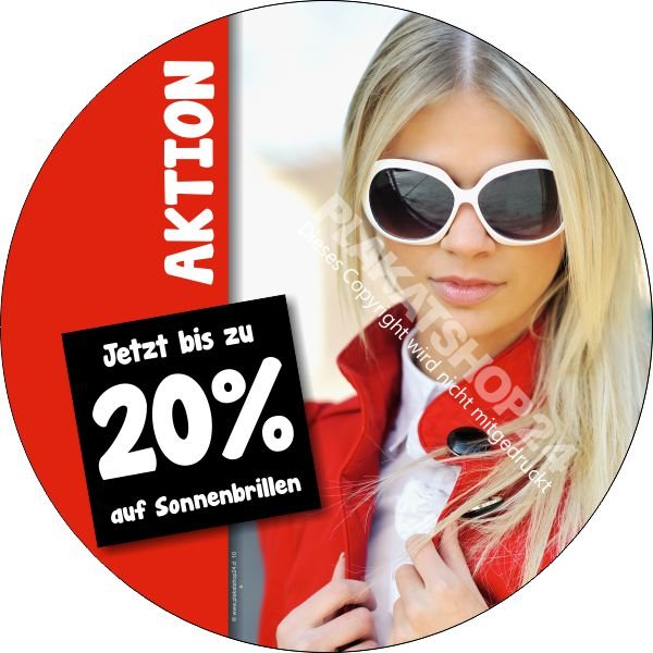 18bc823439fd8a85394798841bde9862 Aufkleber für Sonnenbrillen-Aktion beim Augenoptiker