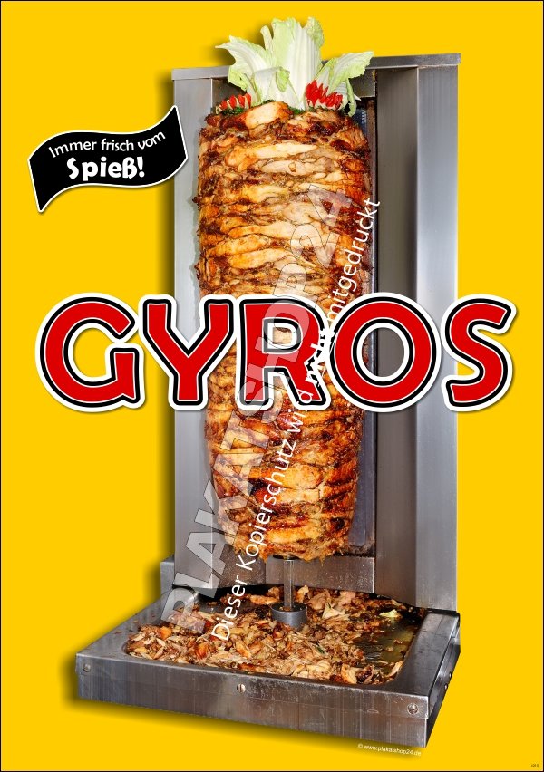 Werbeplakat für Gyros