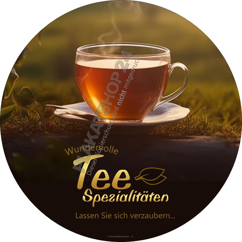 Schaufensterfolie Tee-Spezialitäten