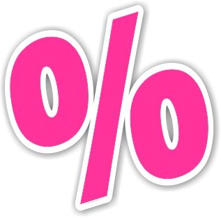 %-Aufkleber für Sale und Reduziert