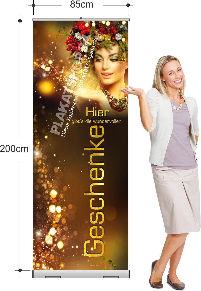 Rollup-Banner für weihnachtliche Innenraum-Dekoration