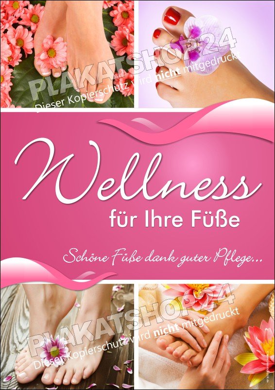 Romantisches Wellness-Poster für Ihren Fußpflege-Salon