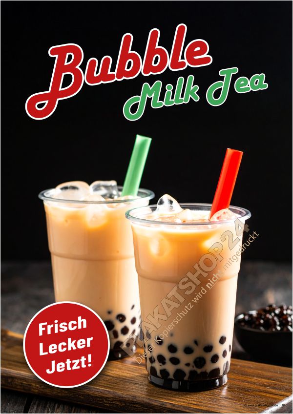 Werbeplakat Bubble Milk Tea Werbung