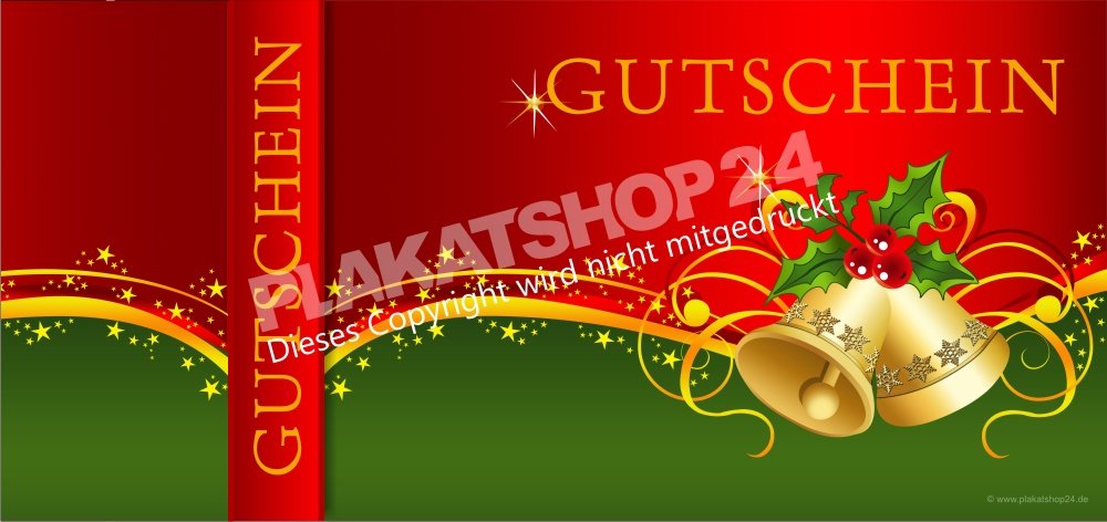 Weihnachts-Gutschein als Geschenkgutschein für alle Branchen geeignet