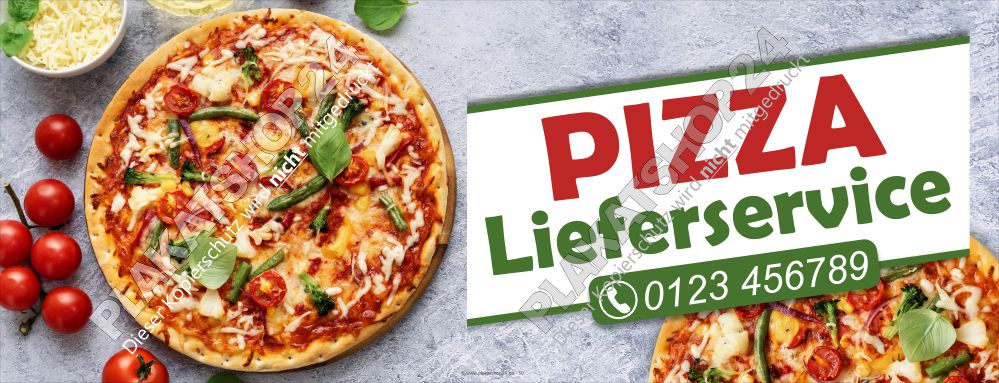 Werbeplane Pizza Lieferservice