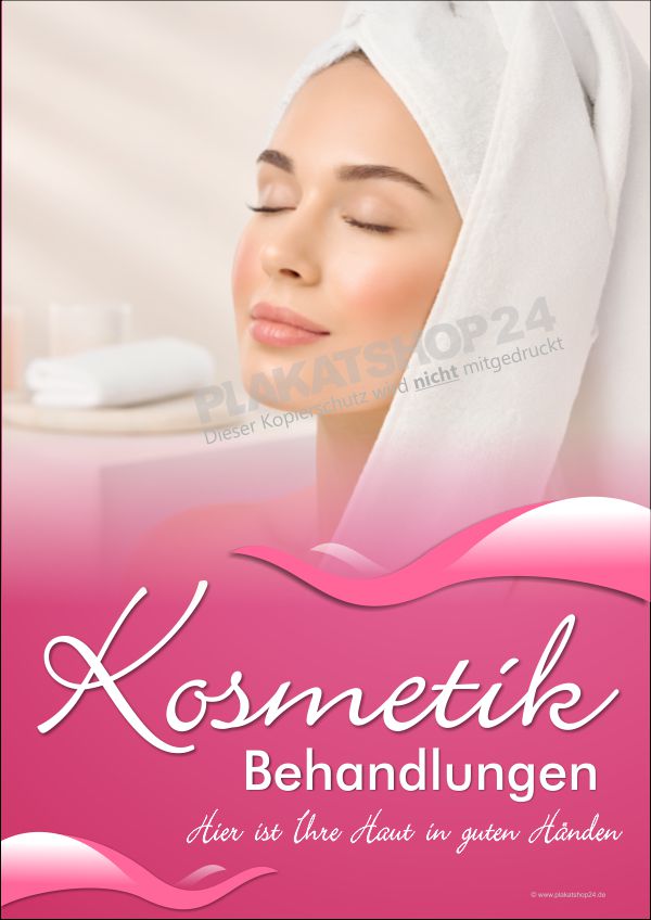 Werbeplakat für Kosmetik-Salon als Hinweisschild