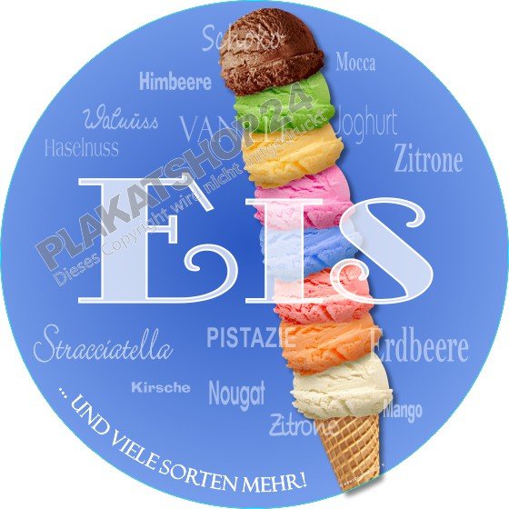 aufkleber-eishoernchen Eisaufkleber bunt gemischte Eiskugeln