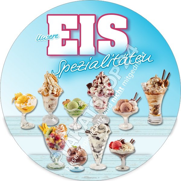 eisaufkleberg7yuvD57XcvlW Aufkleber Eisspezialitäten auf einem Blick