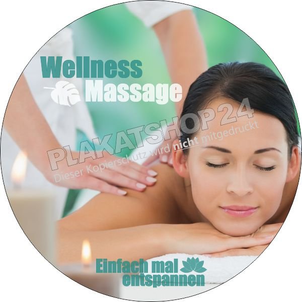 Massageaufkleber Entspannung und Wellness