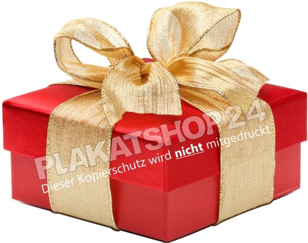 XA6922 Aufkleber Weihnachts-Geschenk in rot-gold