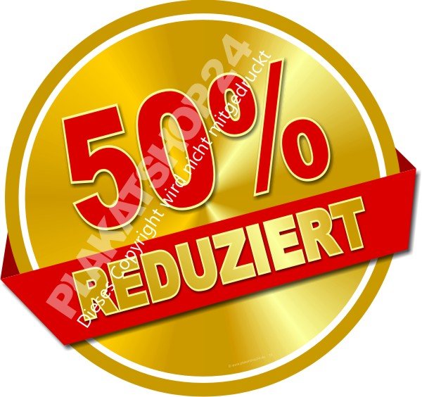 Klebefolie 50 Prozent reduziert für Schaufensterbeklebung