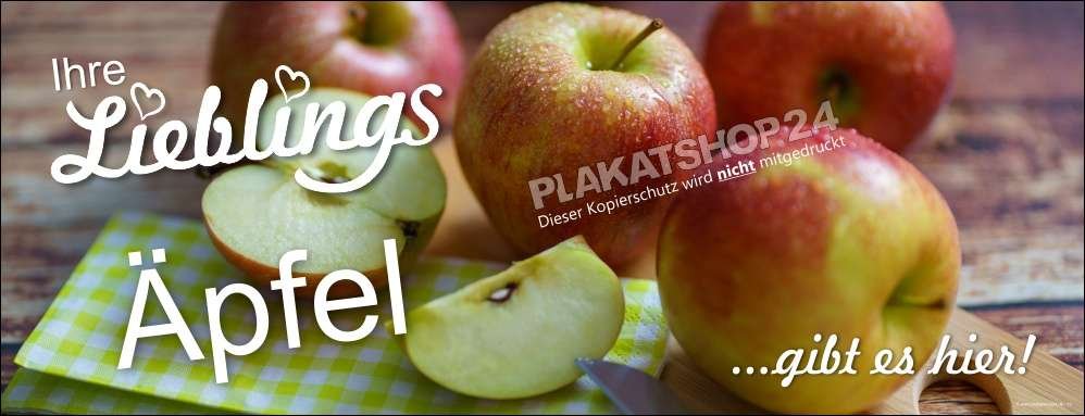 Apfelbanner für Hofladen / Marktstand
