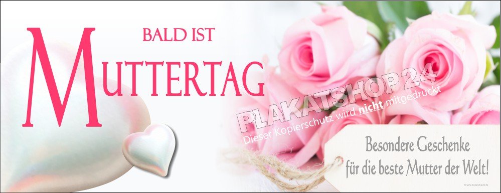 Muttertags-Banner im Querformat für besondere Geschenke