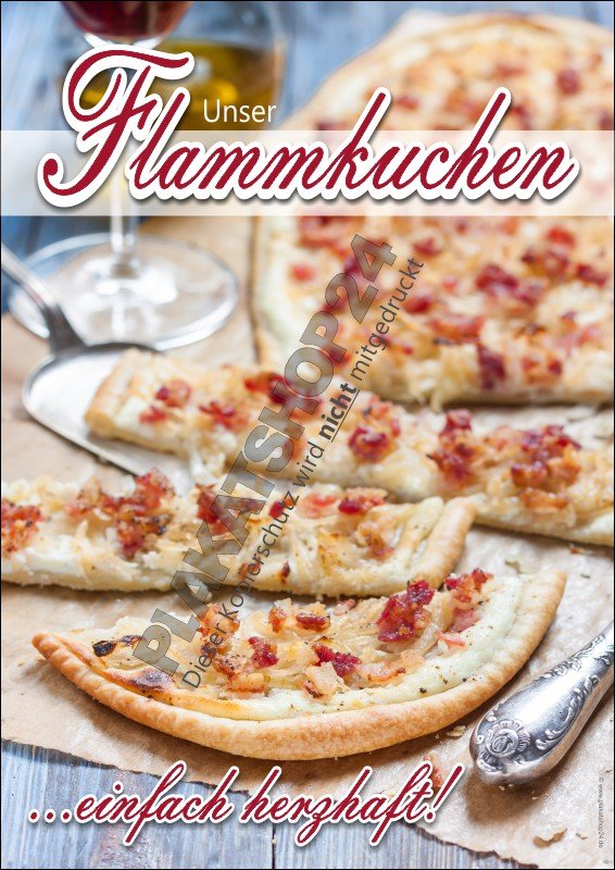 XA8929 Professionelles Flammkuchen-Poster fürs Schaufenster oder Kundenstopper