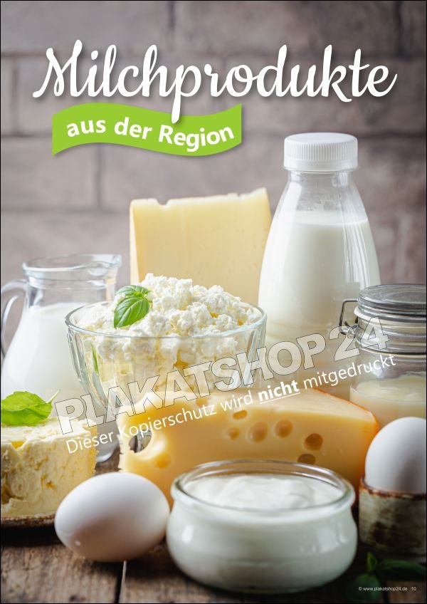 Plakat Hofladenverkauf Milchprodukte