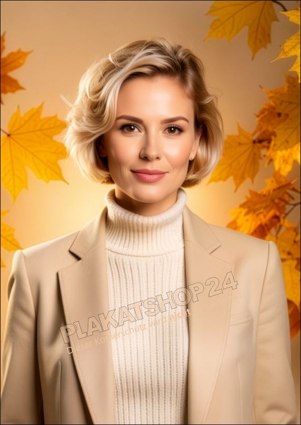 Plakat Friseur Herbstdeko – Herbstplakat für Schaufenster & Kundenstopper