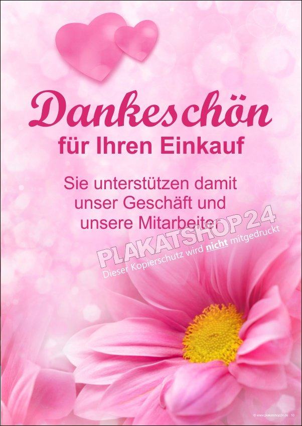 Pandemieplakat Danke für Ihren Einkauf bei uns