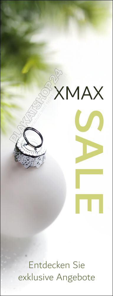 Weihnachtsbanner mit XMAX Sale Werbung