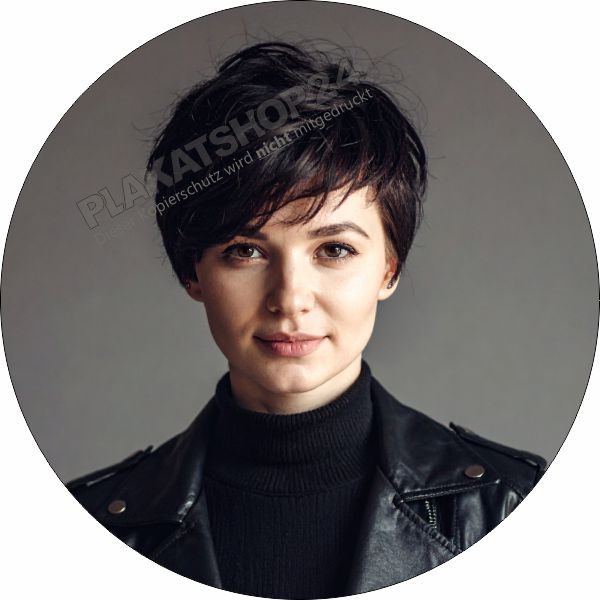 Dekoaufkleber Friseursalon - moderne Kurzhaarfrisur Dekoaufkleber Friseursalon - moderne Kurzhaarfrisur