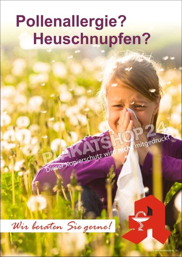 Werbeplakat Apotheke Heuschnupfen / Pollenallergie
