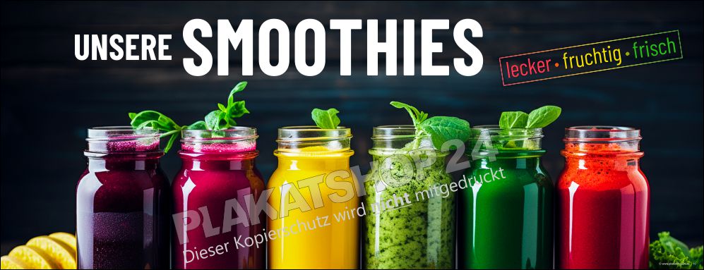 Werbebanner frische Smoothies