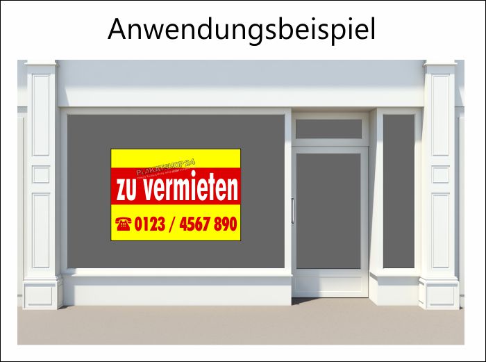 Plakat Zu vermieten mit Eindruck Ihrer Telefon-Nummer