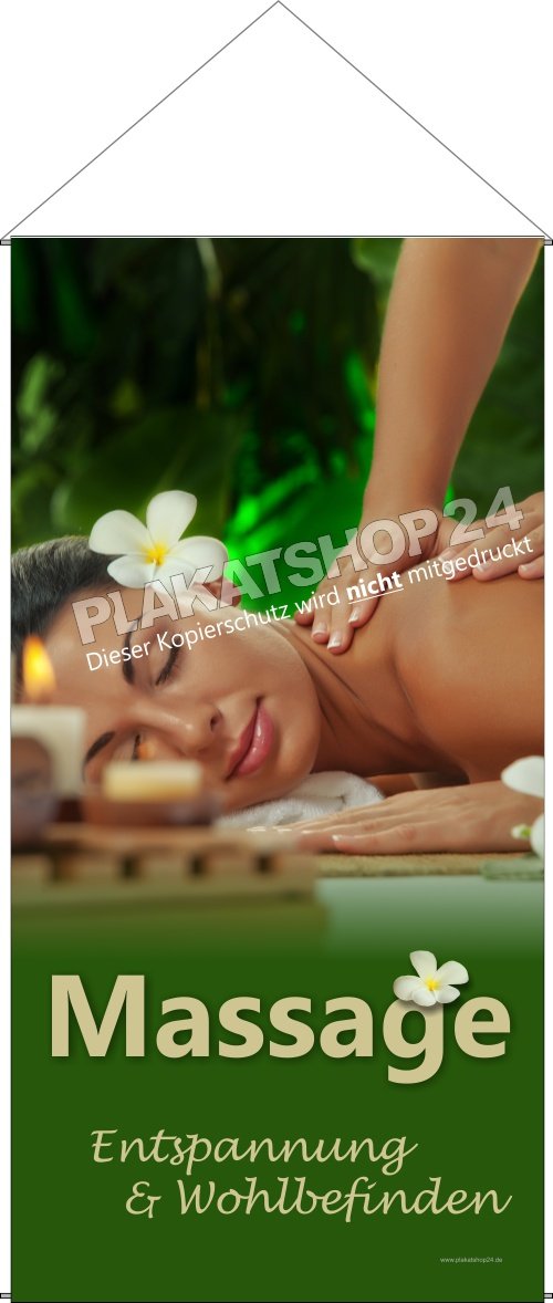 Textilbanner für Massagepraxis