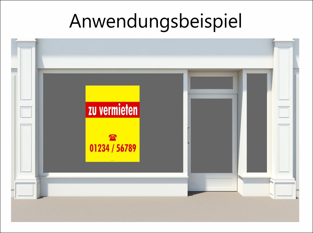 Vermietungsplakat für die Vermietung von Immobilien