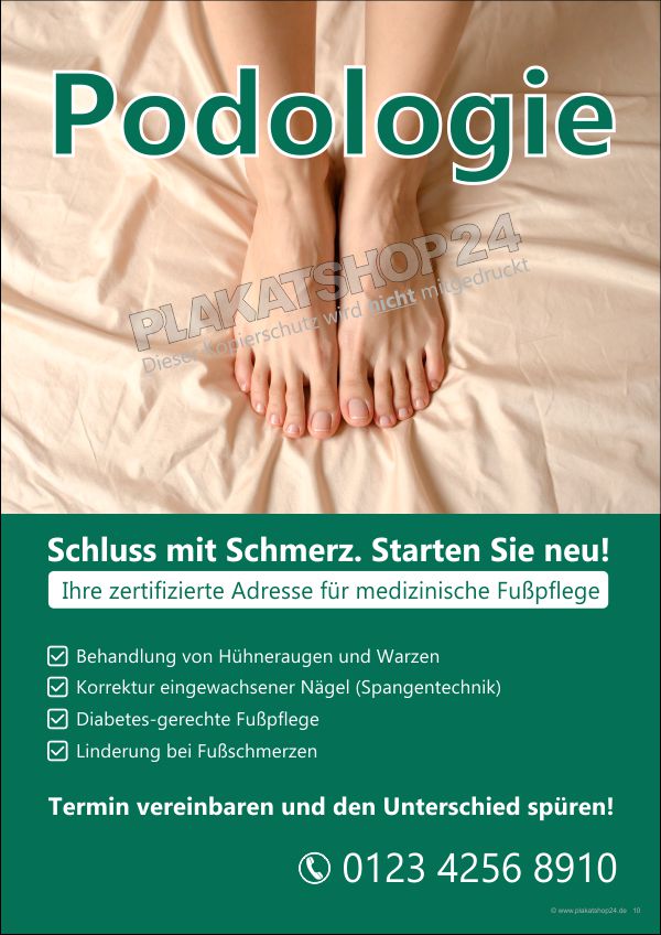 Plakat für Podologie-Werbung