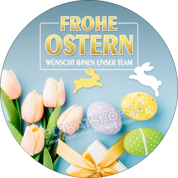 Dekofolie "Frohe Ostern" für die Schaufenstergestaltung zu Ostern