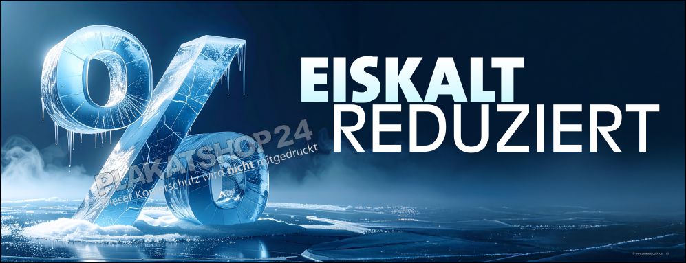 Bannerwerbung Eiskalt reduziert Wintersale