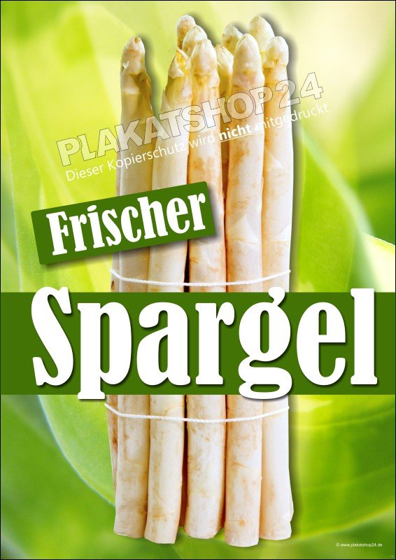 Spargel-Plakat für den Verkauf von frischem Spargel