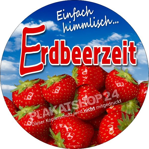 Bäckereiaufkleber für die Köstlichkeiten der Erdbeerzeit