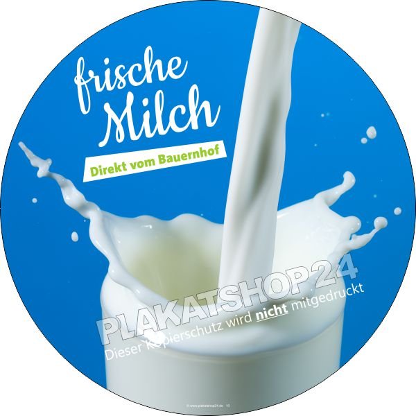 Aufkleber frische Milch vom Bauernhof