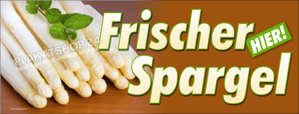 Werbebanner Frischer Spargel mit Bild weisser Stangenspargel