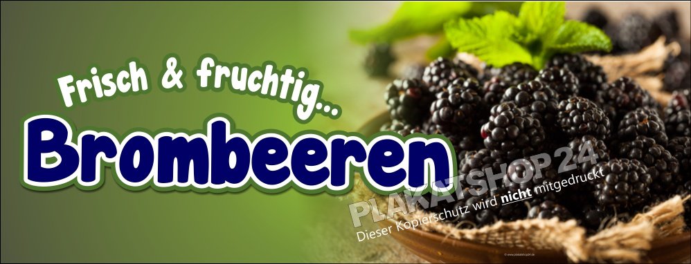 Brombeerenbanner für Hofladen, Obstbauern, Marktstandbetreiber