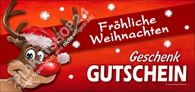 GS201 Weihnachtsgutschein mit dem Rentier