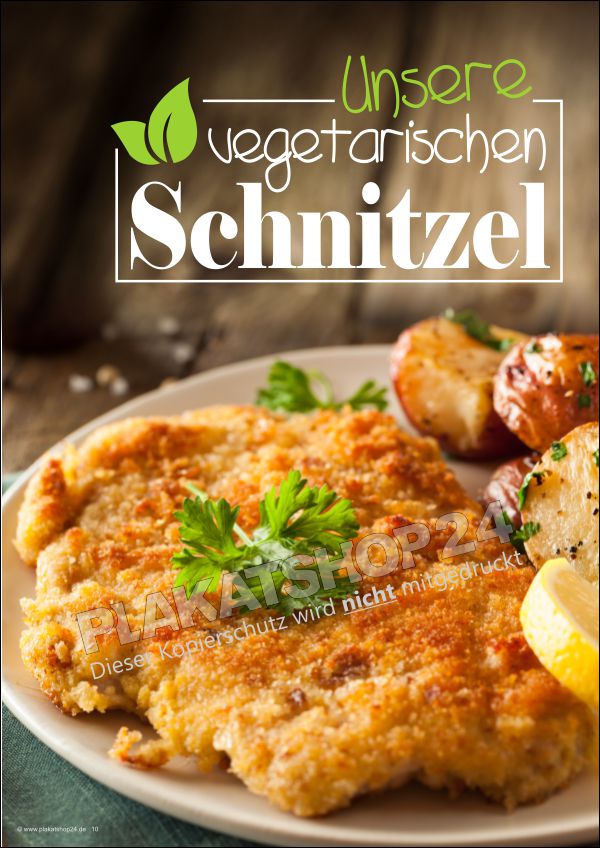 Plakat vegetarische Schnitzel