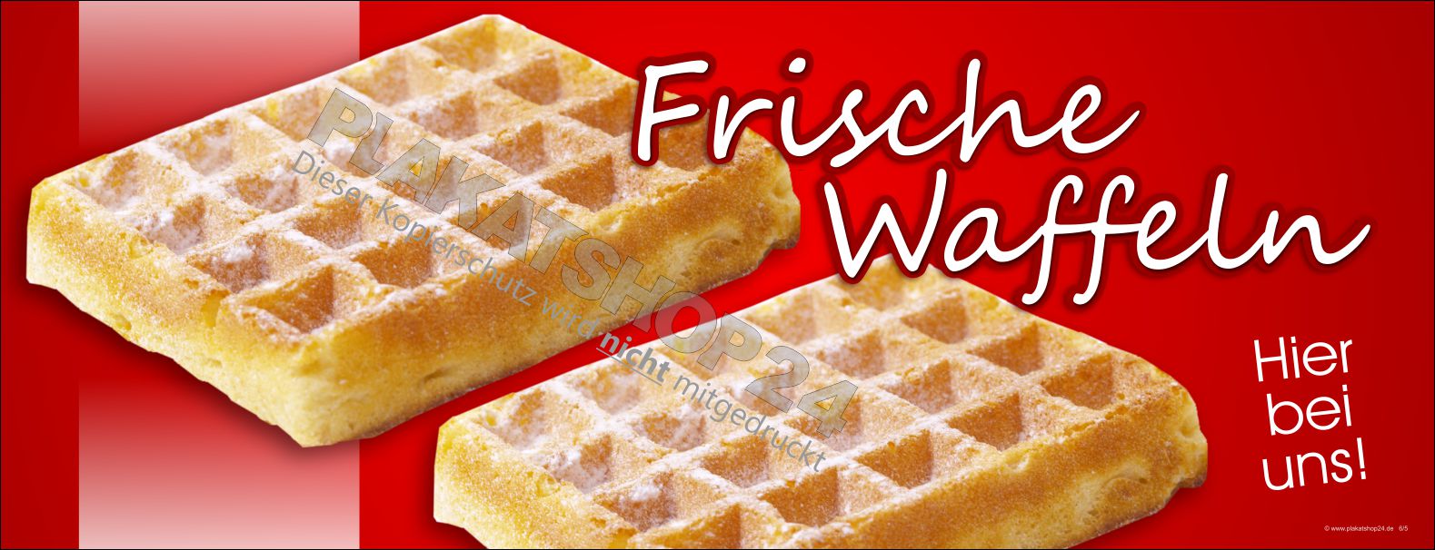 Werbebanner frische belgische Waffeln Werbebanner frische belgische Waffeln
