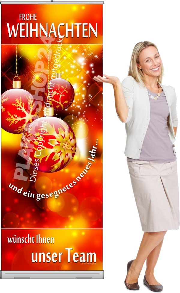 Weihnachts-Rollup-Banner für Dekoration zur Weihnachtszeit