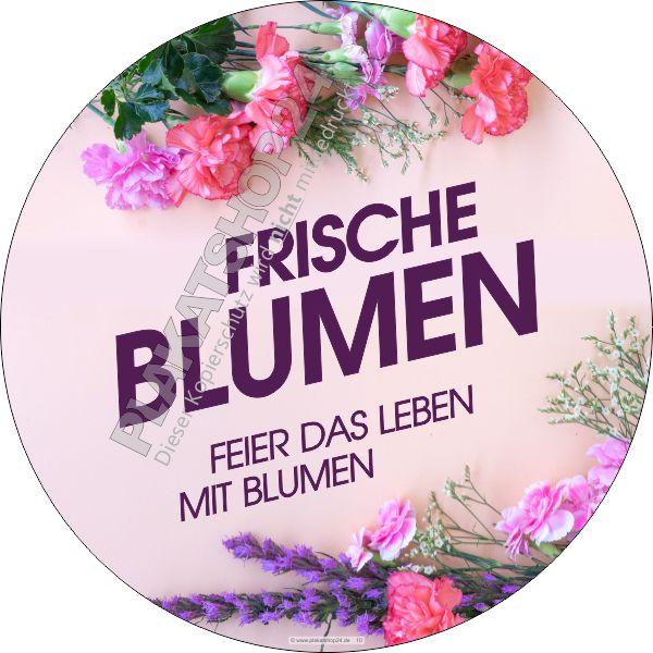 Werbefolie für Floristikgeschäft