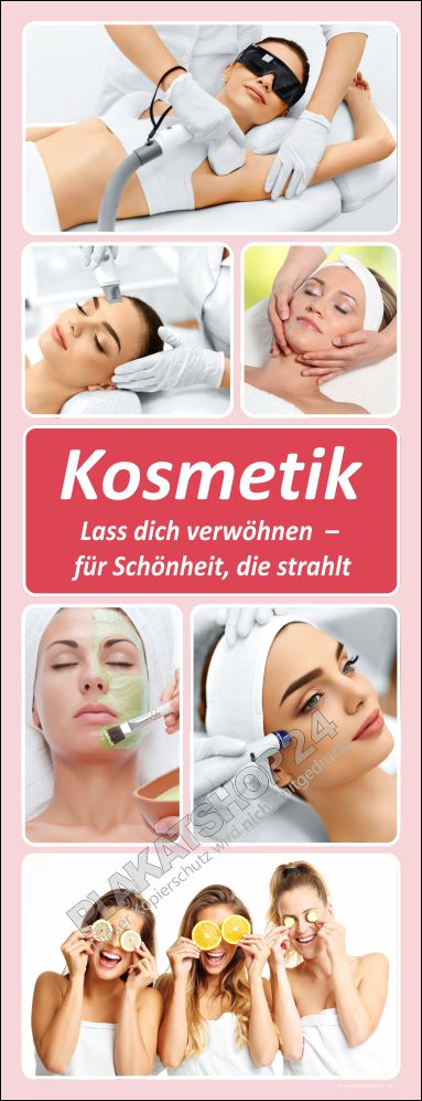 Dekobanner für Spezialkosmetik-Behandlungen