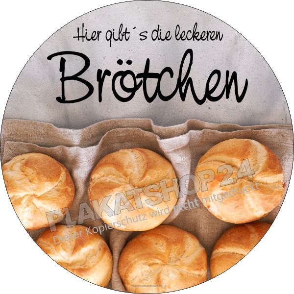Aufkleber für Brötchen-Werbung Aufkleber für Brötchen-Werbung